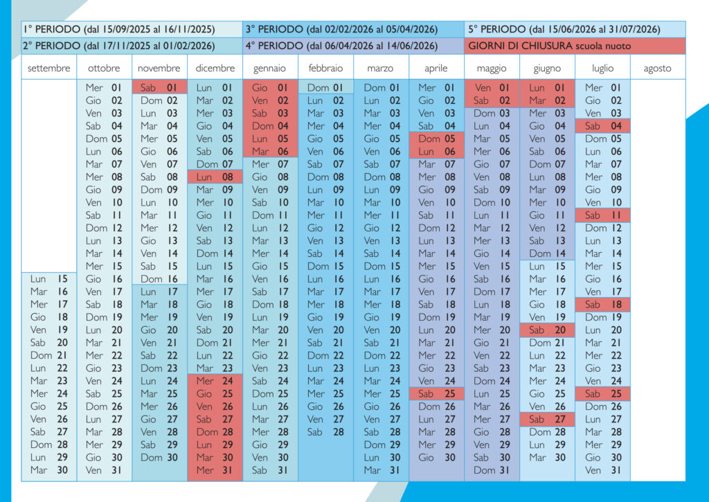 Calendario nuoto retro_2025